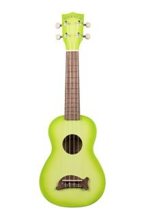 KALA_Soprano_Makala_Green_Burst_Dolphin_Ukulele